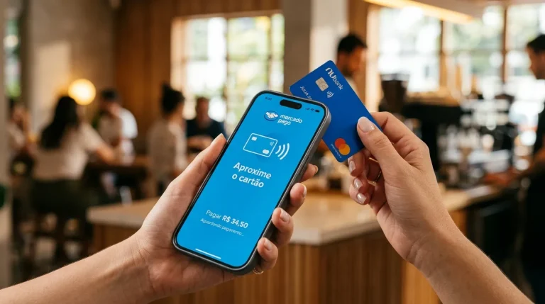 iPhone com função Tap to Pay para aceitar pagamentos por aproximação.