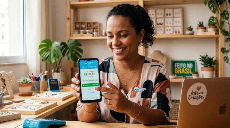 Como funciona link de pagamento no celular do vendedor.