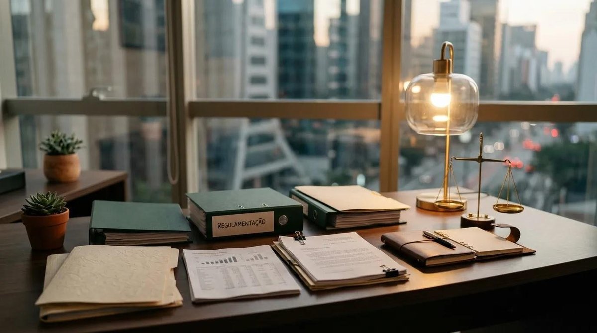 documentos sobre a mesa frente a janela