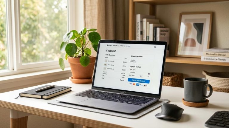 Pessoa utilizando o Checkout Pro do Mercado Pago para concluir uma compra online com diferentes opções de pagamento de forma rápida e segura.
