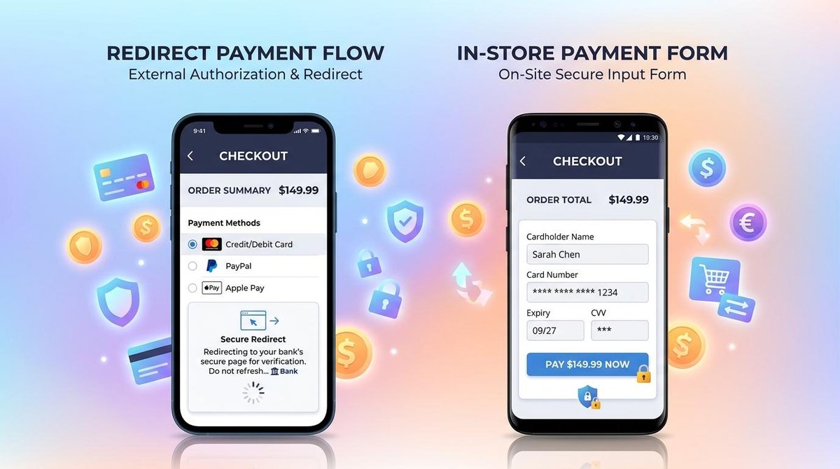 Pessoa comparando os tipos de checkout do Mercado Pago, avaliando opções de integração, experiência de pagamento e recursos para vendas online.