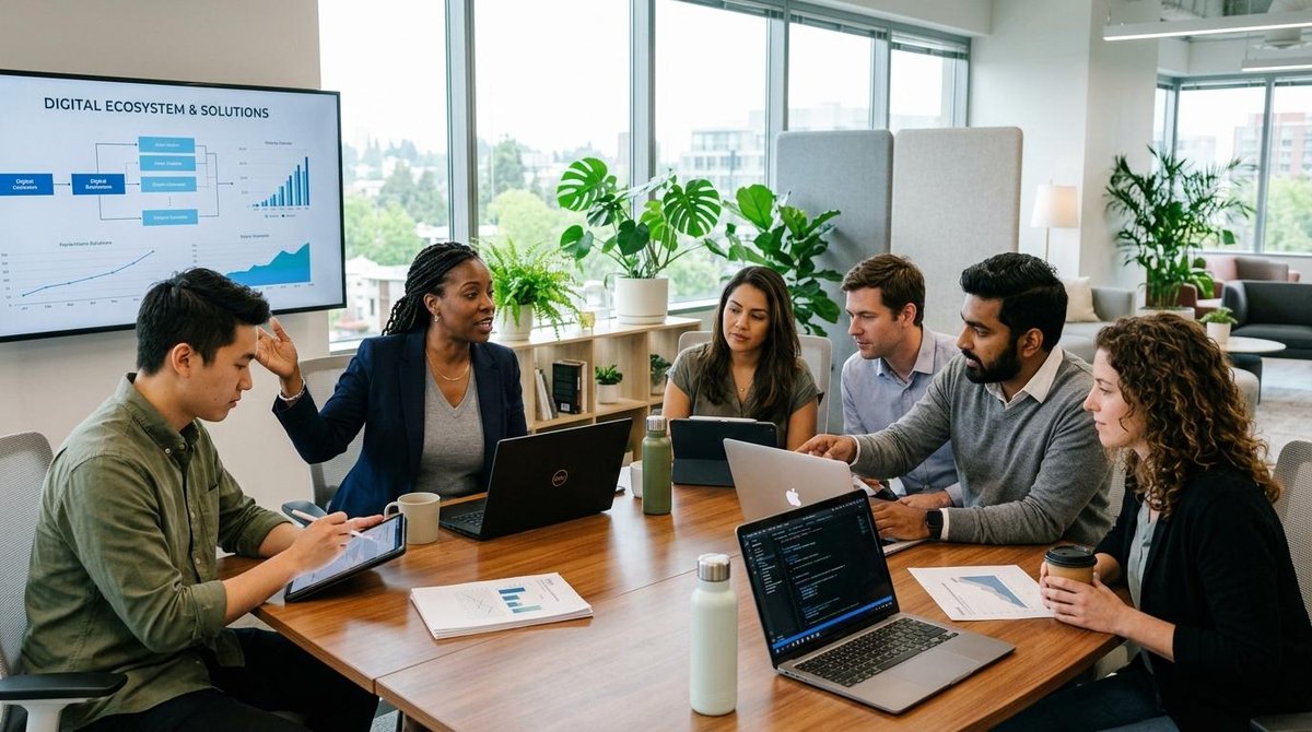 Pessoa realizando a integração de pagamentos digitais, conectando sistemas para aceitar transações online de forma segura, rápida e eficiente.