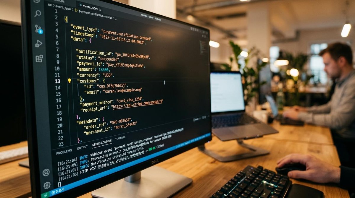 tela de computador com código de desenvolvedor