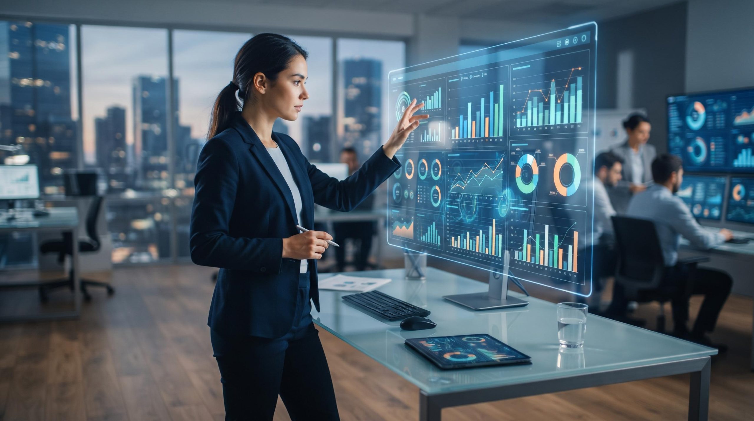 Pessoa configurando um dashboard de relatórios semanais em um notebook com planilhas abertas na tela